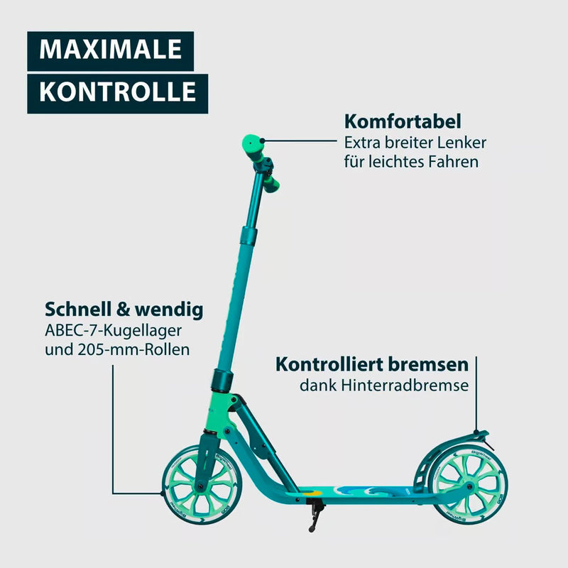 HUDORA Scooter Roller BigWheel Waves Daydream Edition Aluminium Standplattform - 4005998142042