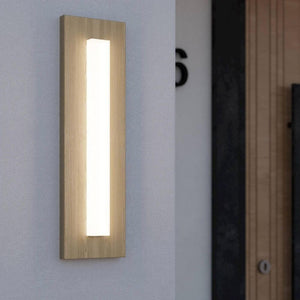 B-Ware EGLO LED Outdoor Wall Light Bitetto, Plastic, Wood Look