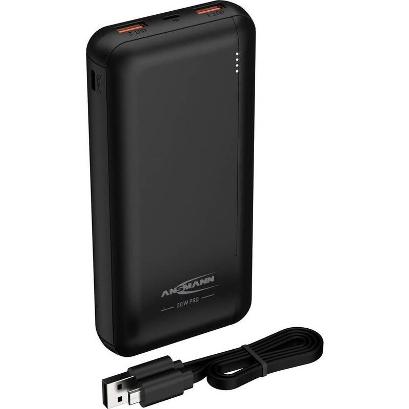 Ansmann Powerbank 20000mAh Akku Ladegerät USB-C Zusatzakku 467g kompakt mobil - 4013674187195