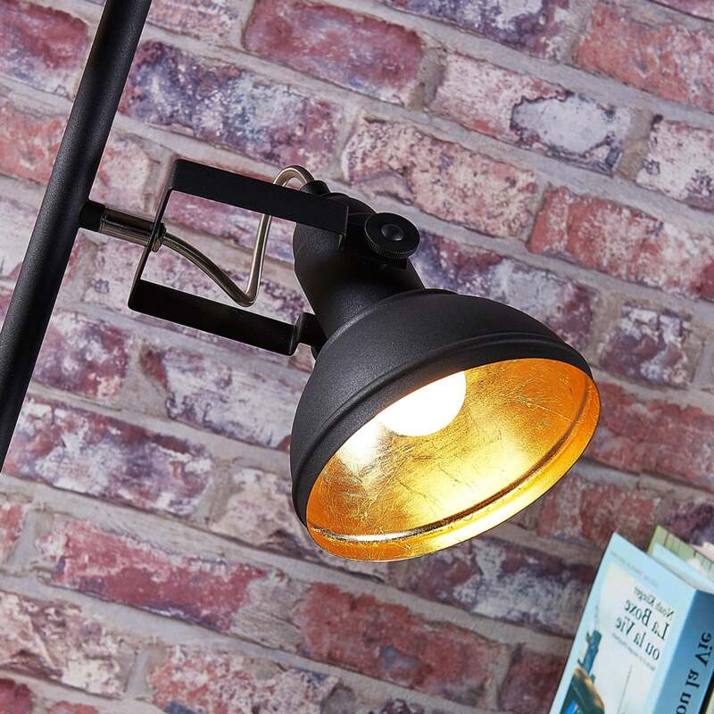 Lindby Stehleuchte Lilly LED Stehlampe Lampe schwarz gold 170cm 3-flammig - 4251096532678
