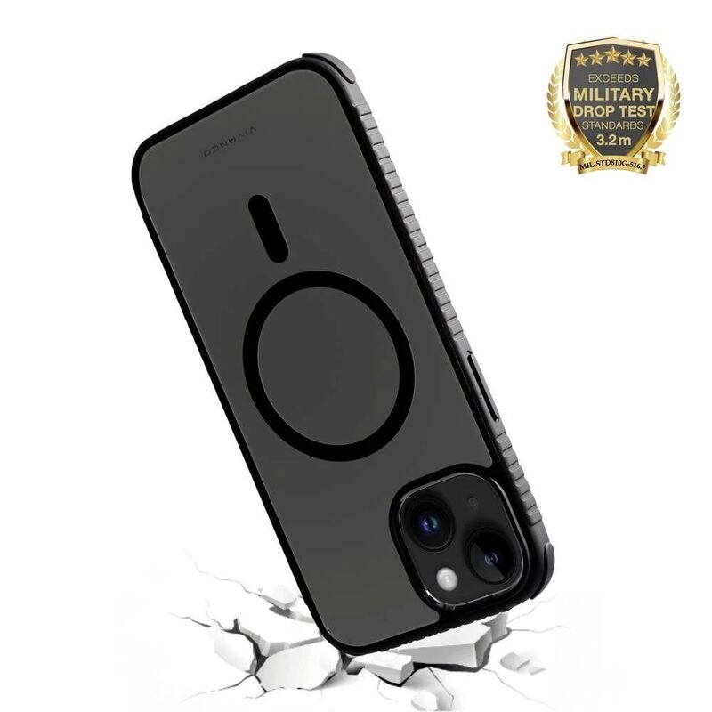 Vivanco Rückcover Handyhülle Backcover iPhone 15 MagSafe schwarz transparent - 4008928638899