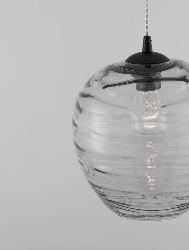 Nova Luce Pendelleuchte Hängeleuchte EVLEEN Schwarz Metall Glas E27 LED 120 cm - 5212017434432