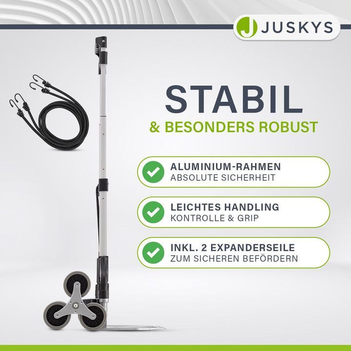 Klappbare Treppensackkarre Alu Sackkarre bis 80kg höhenverstellbar Wagen - 4262437182438