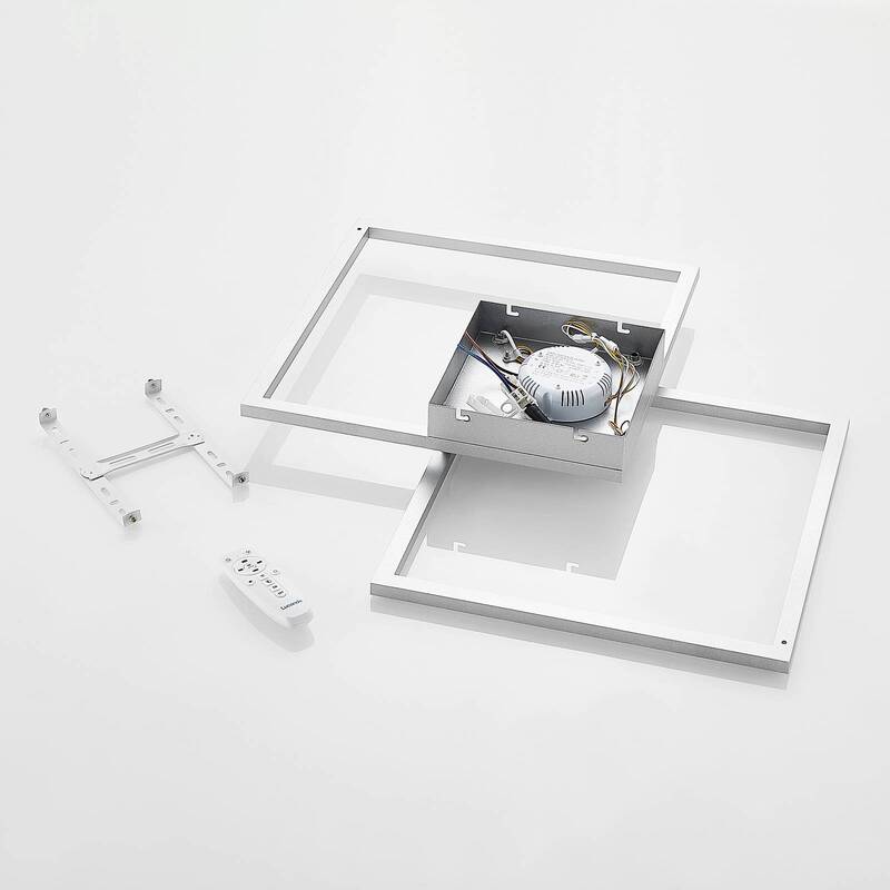 Lucande Muir LED-Deckenlampe Deckenlampe Lampe Leuchte 32 Watt warmweiß silber - 4251096596496
