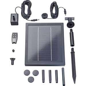 B-Ware Pontec Solar-Pumpenset PondoSolar 250 mit Beleuchtung und Akkuspeicher 250l/h