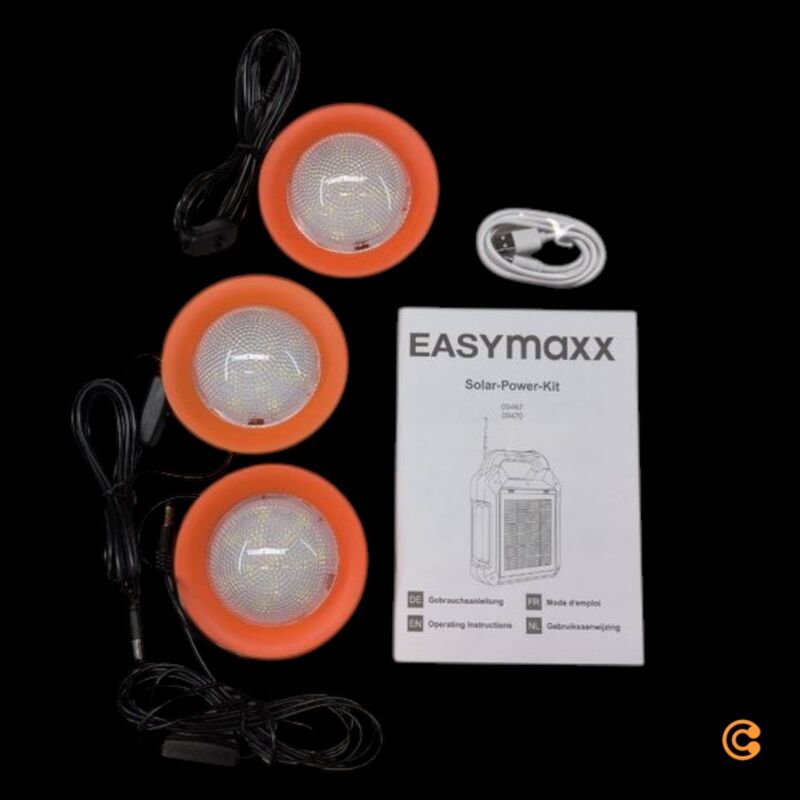 easymaxx Security Solar-Powerbank 4500mAh 18W Akku Ladegerät schwarz mobil - 4052926094706