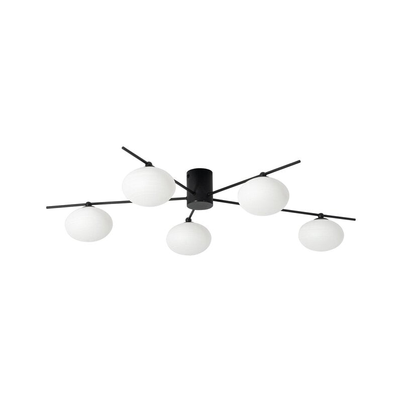 Lindby Deckenleuchte Valisa schwarz 5-flammig Deckenlampe Lampe Leuchte Spot - 4251911785661