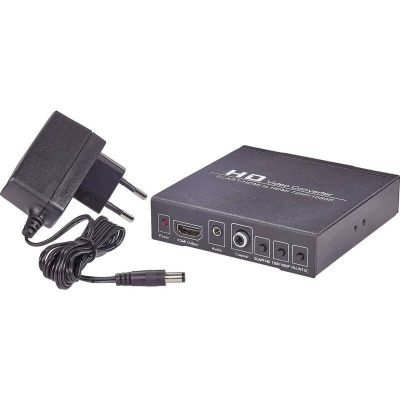 SPEAKA SCART HDMI Konverter 1920x1080 mit Umschalter AV Adapter - 4016138793369