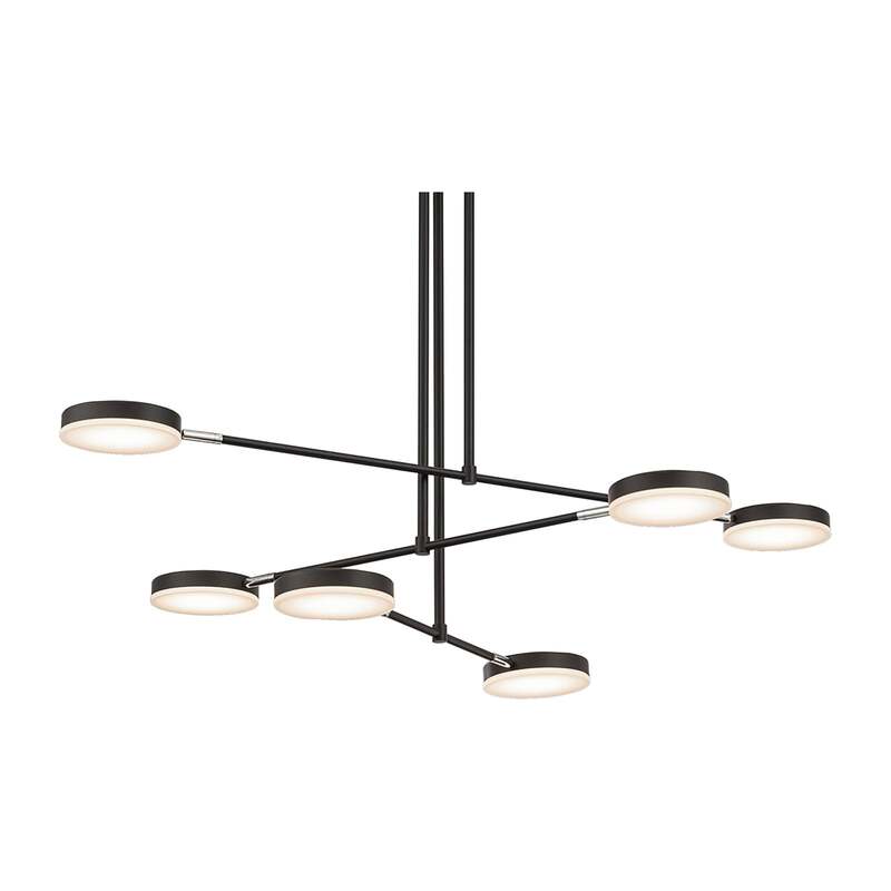 Maytoni Hängelampe Hängeleuchte Fad LED Pendelleuchte 6-fl schwarz weiß 89x55cm - 4251110053493