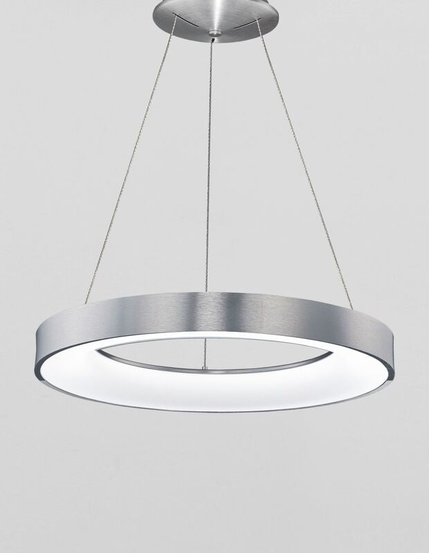 Nova Luce Pendelleuchte Hängeleuchte LED RANDO THIN Silber Warmweiß dimmbar 60cm - 5212017420251