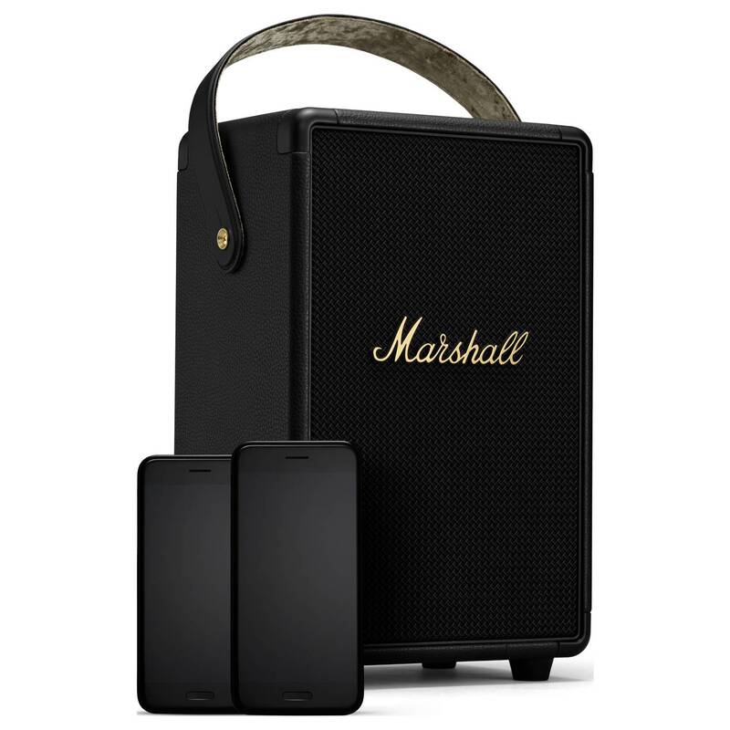 Marshall Bluetooth Lautsprecher Box Tufton Schwarz & Messing 20h Akku 15W IPX2 - 7340055382540