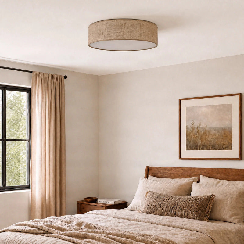 Milagro Deckenlampe Marshall LED Lampe Leuchte dimmbar braun Ø50cm Rattan - 5902693724247