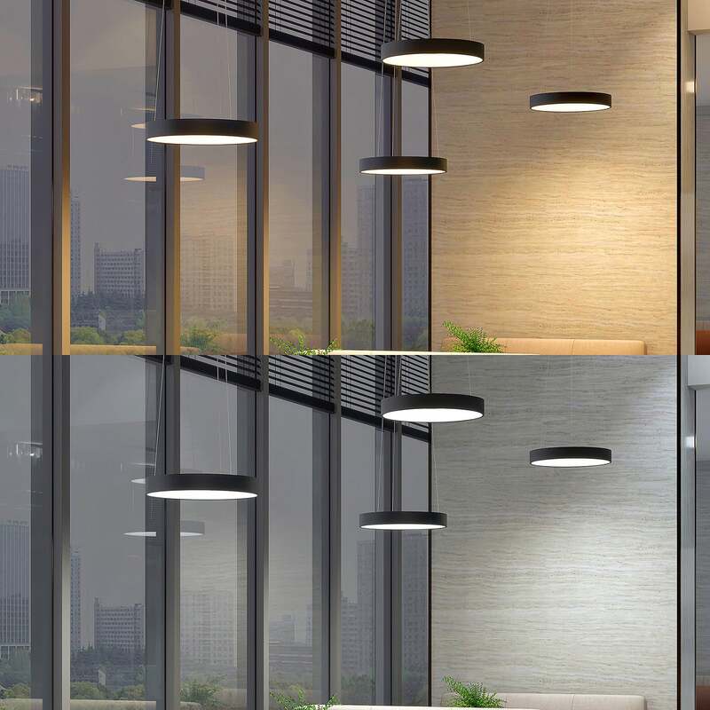 Arcchio Pendelleuchte Hängelampe LED Lampe Aleksi schwarz Eisen Kunststoff 60 cm - 4251911701975