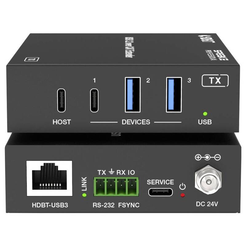 SPEAKA PROFESSIONAL KVM Extender Verlängerung USB Extender Hub USB C Schwarz - 4064161408026