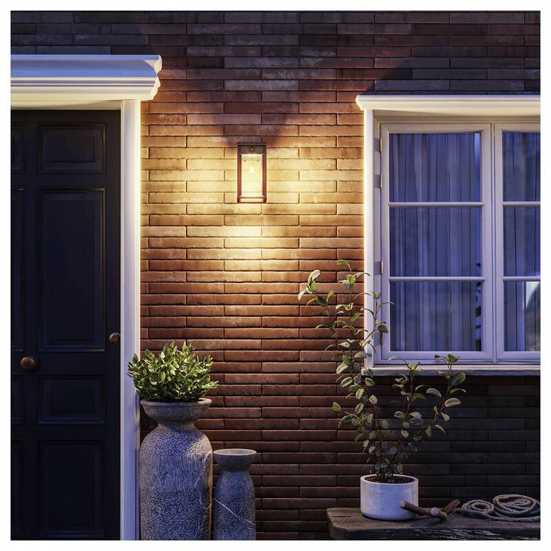 Philips Solar-Außenwandleuchte Geri mit Bewegungsmelder LED 3.2 W Schwarz - 8720169361829