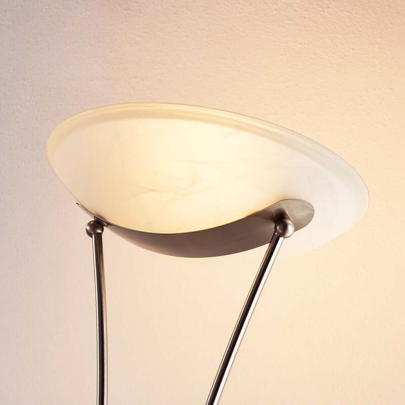 Lindby Stehlampe Felicia LED Leselampe Lampe nickel 180cm E27 35cm Höhe - 4251096532593