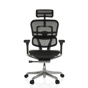 B-Ware hjh OFFICE ERGOHUMAN GEN2 Chefsessel Leder Netz schwarz ergonomisch 150kg