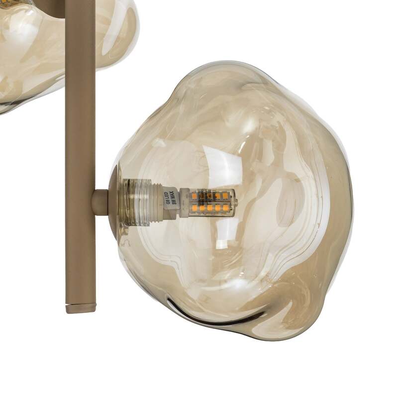 TK Lighting Hängeleuchte Lava 3-flammig LED Pendelleuchte dimmbar cognac Ø29cm - 5906135111077