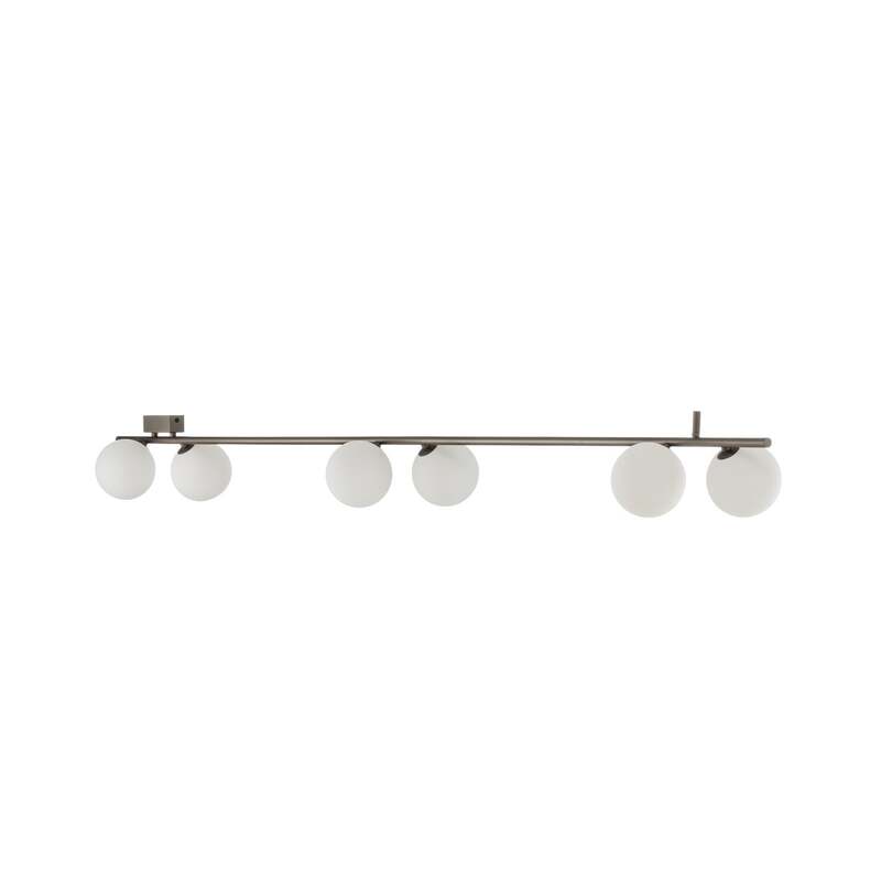 Deckenleuchte Imelo 6-flammig LED dimmbar braun Glas 200cm Leuchte Lampe - 5906135113323