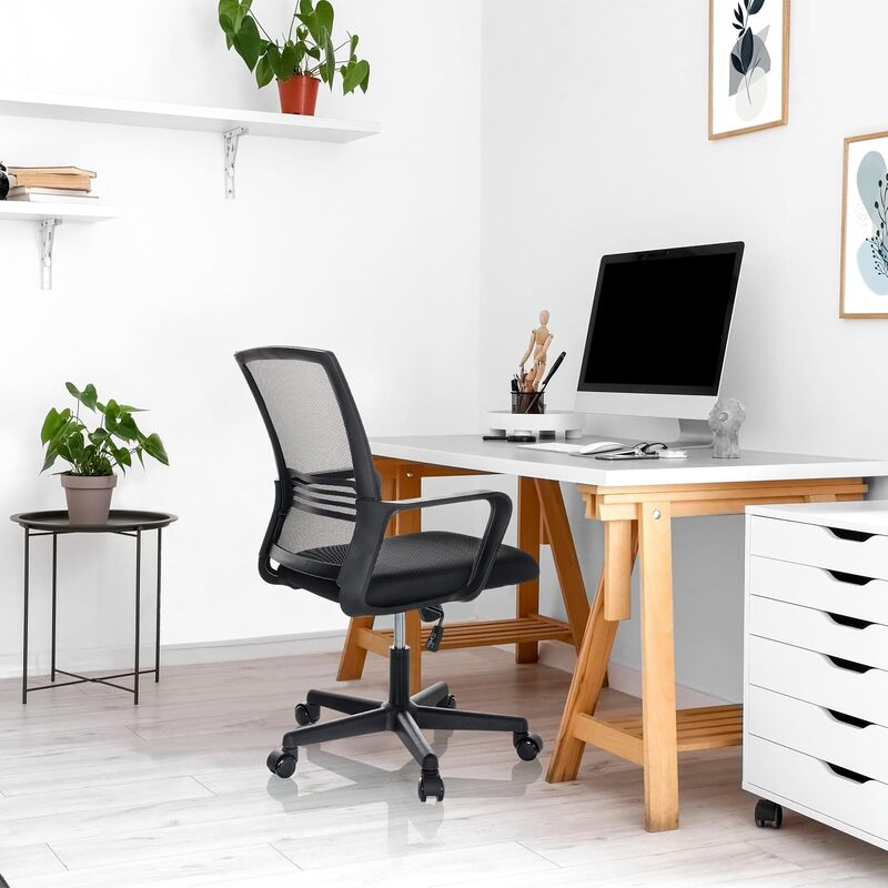 hjh OFFICE Bürostuhl Drehstuhl Büro-Stuhl STAR-TEC YU I Büro Netzstoff schwarz   - 4064323028512