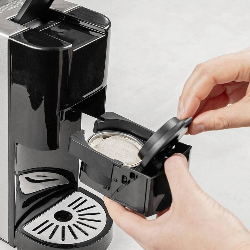 Princess Kapselmaschine Kaffeemaschine E.S.E. Pad kompatibel Schwarz Silber 0,8l - 8713016109262