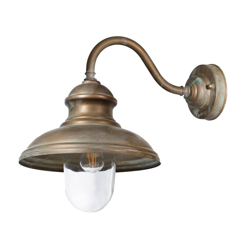 Moretti Luce Außenwandleuchte Little Mill 3351 Wandleuchte Altmessing Glas klar - 8021035015502