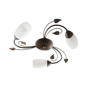 B-Ware Lindby Deckenleuchte Stefania LED Lampe Leuchte dimmbar schwarz-gold Ø46cm 3-flg