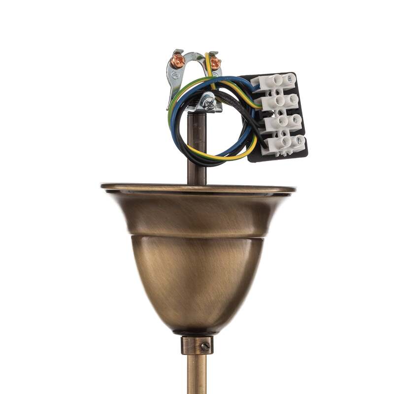 Pendelleuchte Petro 5-flammig altmessing weiß 70 cm dimmbar E27 Made in Europe - 5905962006242