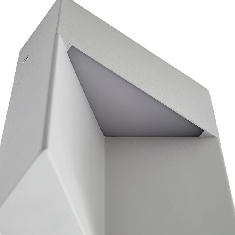 Kaholo LED-Außenwandleuchte eckig Aluminium IP44 hellgrau Gartenlampe Leuchte - 4255830907692