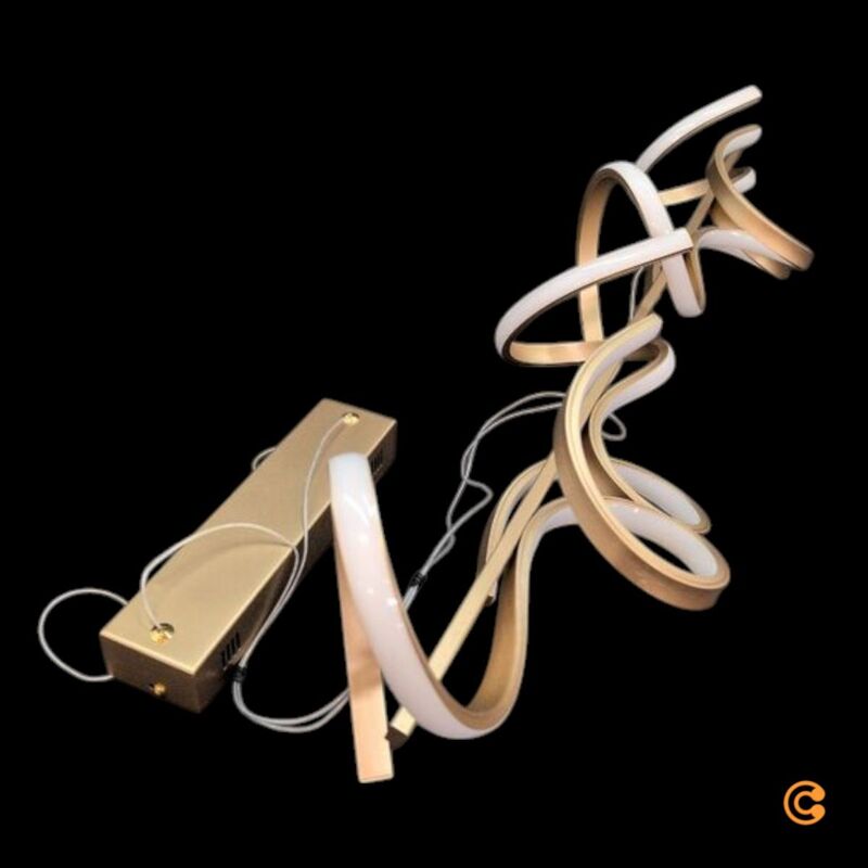 JUST LIGHT Hängeleuchte Curls LED Pendelleuchte dimmbar messing 99cm 5320 Lumen - 4043689959890