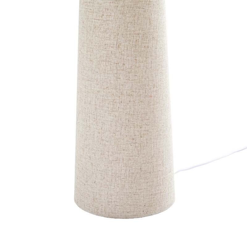 Lindby Stehleuchte Standlampe Elfie Leuchte Leinen Beige skandinavisches Design - 4255830906473