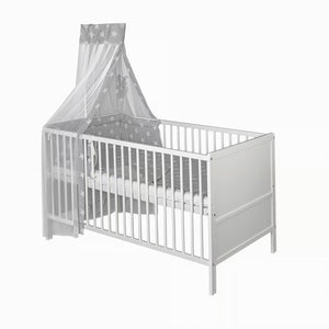 B-Ware AMAL II Komplettbett Upsala mit Voile Himmel Kinderbett Babybett Bettwäsche B817