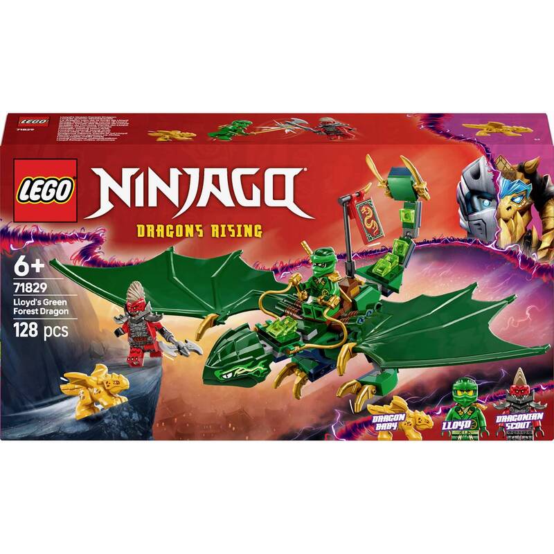 LEGO NINJAGO Lloyds grüner Walddrache Spielset mit 2 Minifiguren und Drachenbaby - 5702017815640