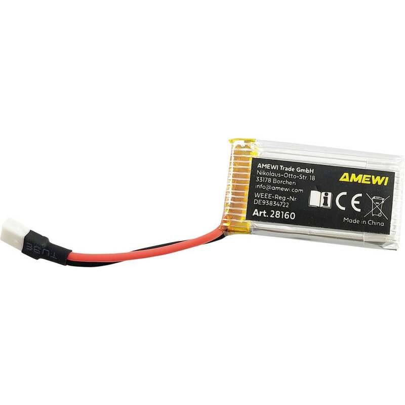 Amewi Akkupack Batterie Modellbau LiPo Ersatz Softcase JST 300mAh 3.7V 20 STÜCK - 4262500340055