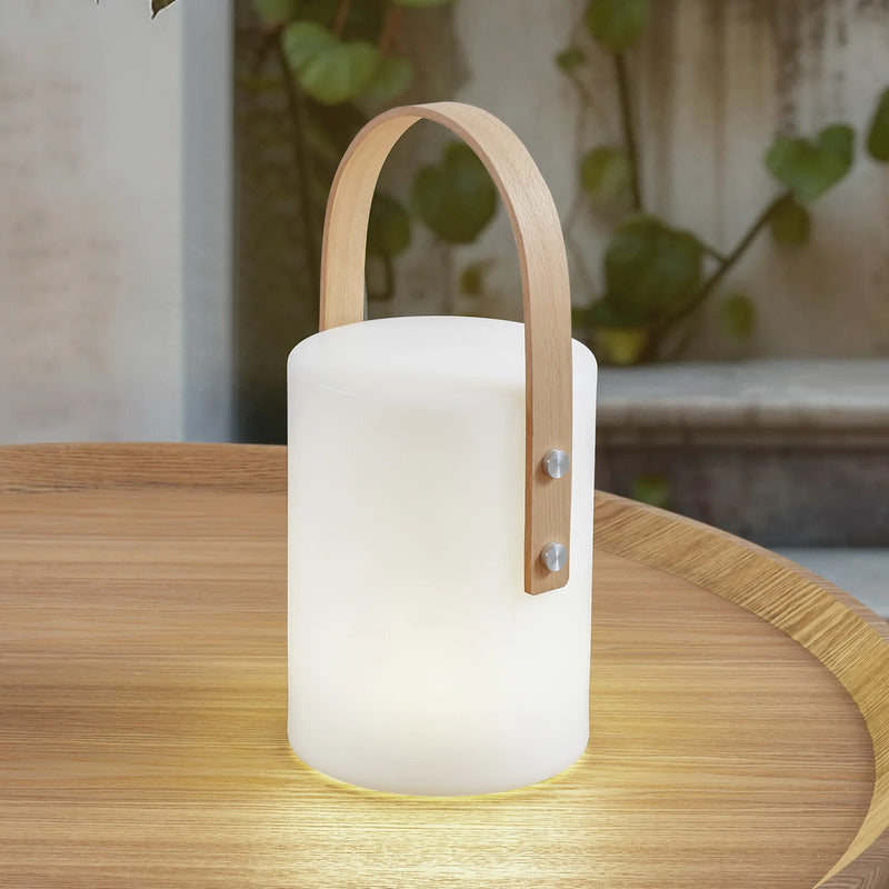 Lindby LED Akku Außentischleuchte Juria Gartenleuchte dimmbar IP44 weiß 35,5cm - 4251911774092