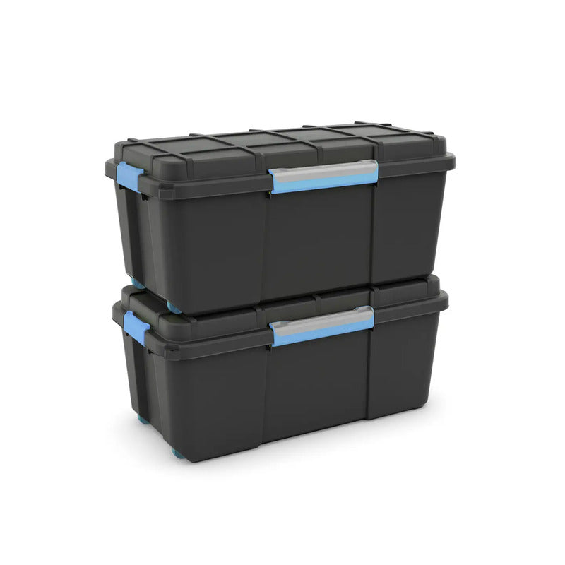 SCUBA Aufbewahrungsbox M 45L stapelbar schwarz/grau/blau 495x340x390 mm - 8013183044213