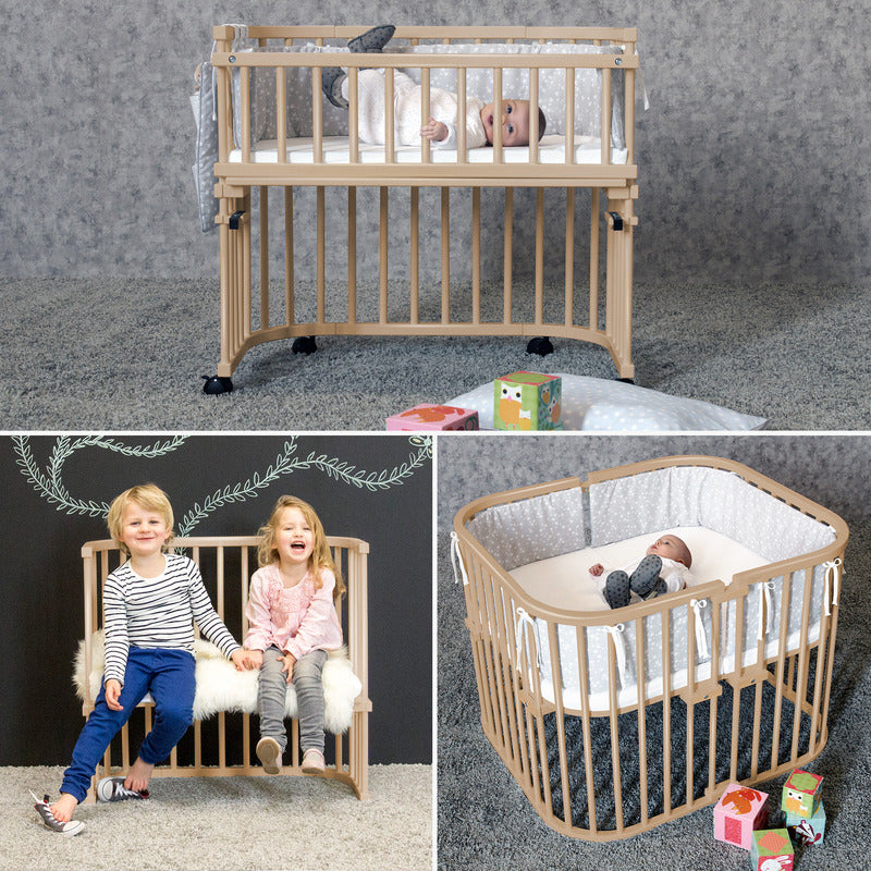 Babybay Beistellbett Boxspring XXL natur antibakteriell stufenlos verstellbar - 4262356530341