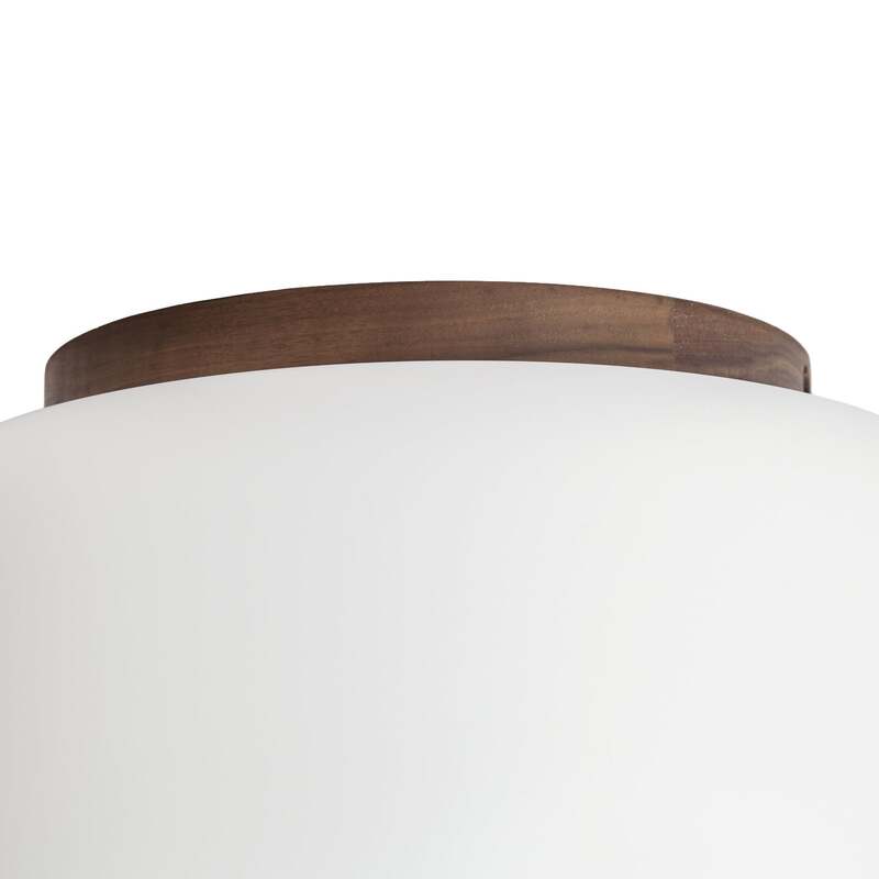 Quitani Deckenleuchte Shiro LED Lampe dimmbar Holz Glas CCT Ø28cm weiß walnuss - 4255830910852