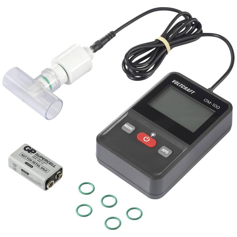 Voltcraft Sauerstoff-Messgerät OM-100 0-100% O2 Kalibriert IP65 192g Messgerät - 4064161213866