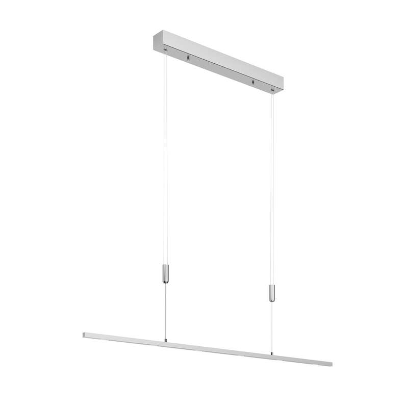 Lucande Hängelampe Hängeleuchte Arnik LED Pendelleuchte dimmbar nickel 120cm - 4251096549164
