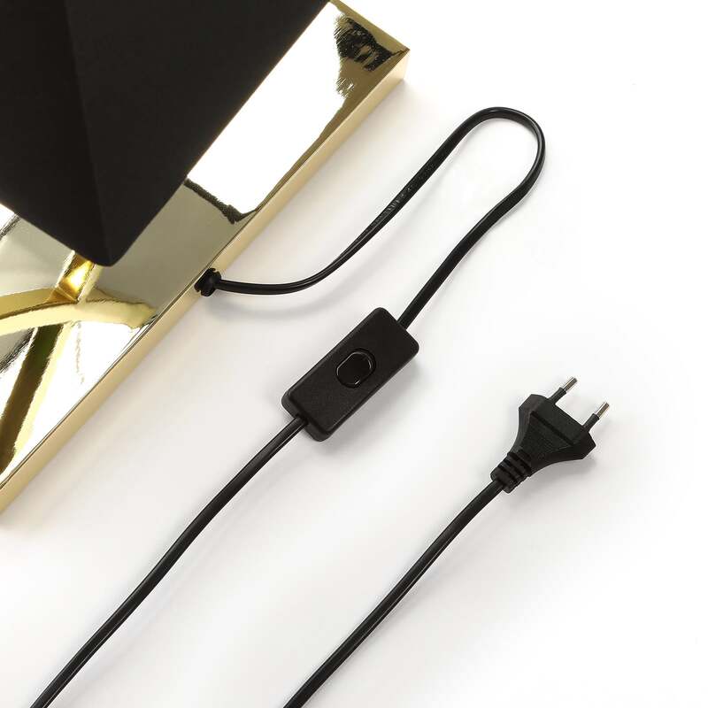 Lucande Tischleuchte Evaine Hängelampe Lampe E27 messing schwarz 66cm 35cm - 4251096566659