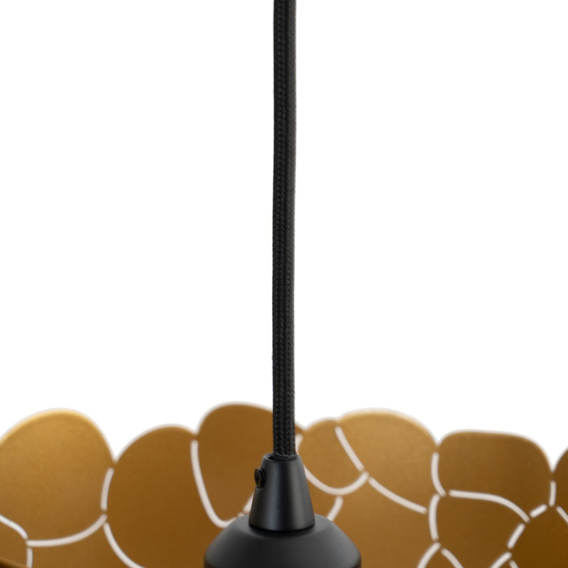 Lindby Pendelleuchte Hängeleuchte Aralena LED Lampe dimmbar schwarz gold Ø26cm - 4251911786194