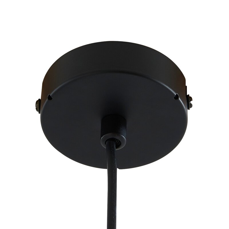 Lucande Hängelampe Bidolo schwarz Glas Ø 15 cm IP44 Deckenlampe Lampe Leuchte - 4251911776386