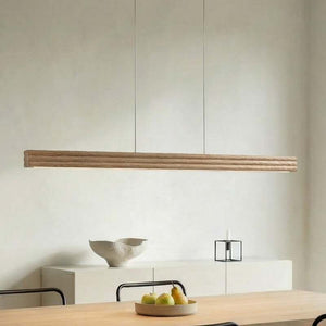 B-Ware Lucande LED Hängeleuchte Annetta dimmbar CCT Holz grau 117cm Touchdimmer 2700lm
