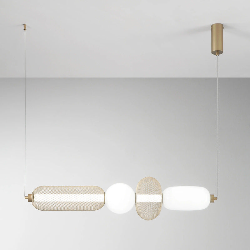 Luce Ambiente Design Hängelampe Pendelleuchte LED Glas Metall gold weiß CCT 90cm - 10049986