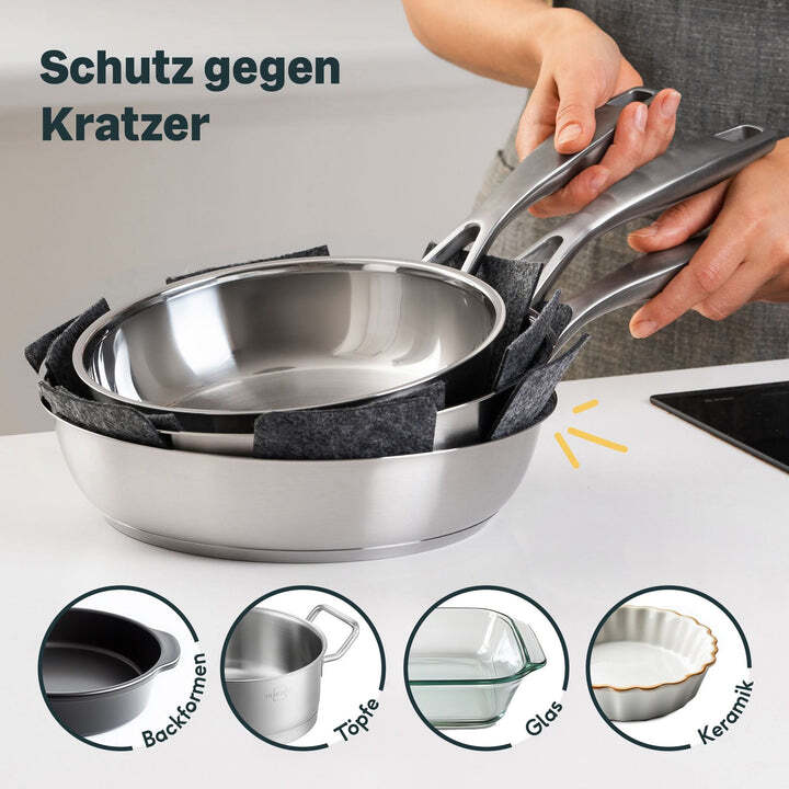 SILBERTHAL Pfannenschoner Topfunterlage Filz Pfannenschutz 35cm Pfanne 6 STÜCK - 4260470463989