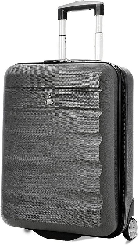 Aerolite Hartschalenkoffer 55x40x20cm Reisekoffer Handgepäck TSA Schloss schwarz - 5038230135075