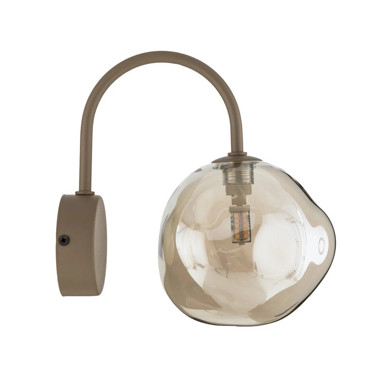 TK Lighting Wandleuchte Lava LED Wandlampe dimmbar Glas Metall sand Höhe 21cm - 5906135111527