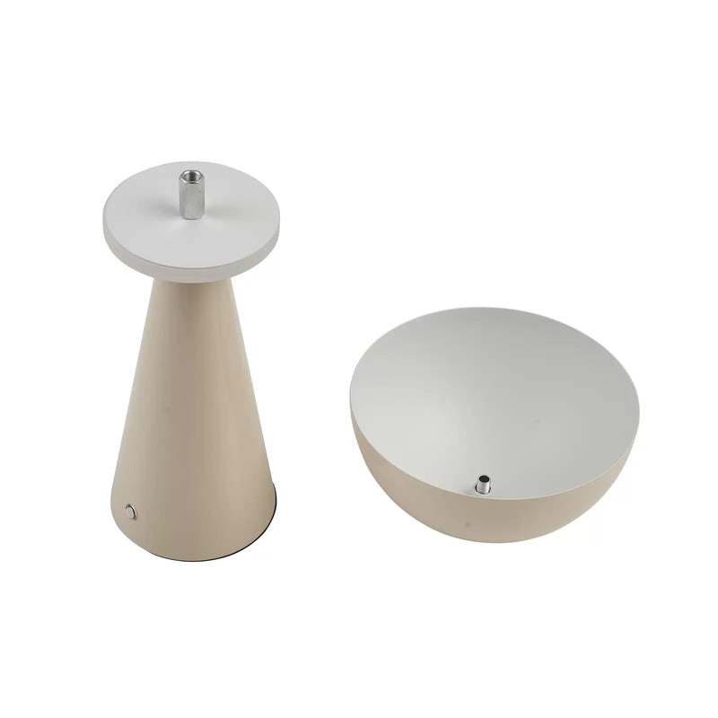 Lindby LED-Akkutischlampe Nevijo beige Ø20c m USB Dimmer Lampe Leuchte Spot - 4251911791518