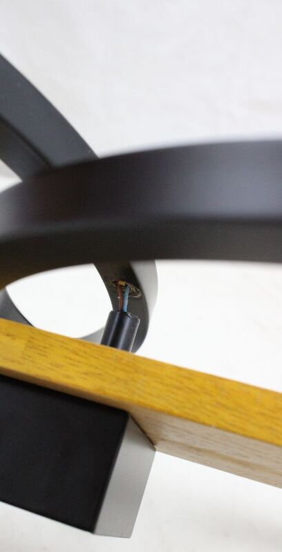 Lindby Deckenlampe Galad LED Lampe dimmbar Holzoptik schwarz 98cm 3-flg. - 4251911791655